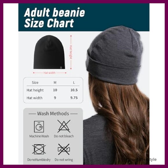 100% Merino Wool Thermal Beanie Lightweight Soft Snug Fit Winter Hiking main image 2